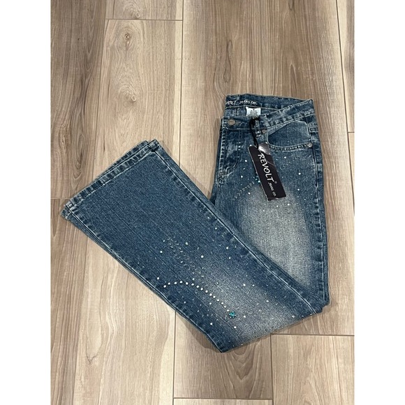 NEW Revolt Jeans,‎ Rhinestone Bling, size 9, #533-T - Picture 7 of 7